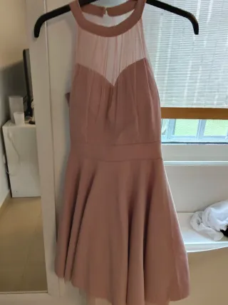 Vestido rosa mujer