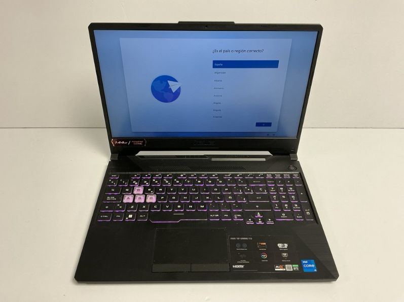 Portátil ASUS TUF Gaming RTX 3050 16GB RAM