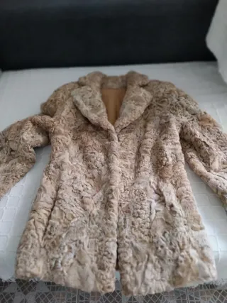 Chaquetón Astracán Beige Talla S