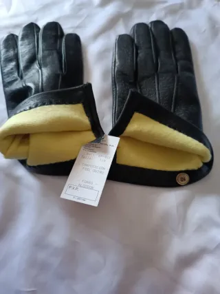 Guantes hombre M.H. Piel Negros Talla 10