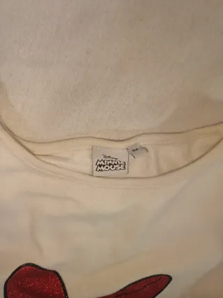 Camiseta Minnie Mouse Blanca Manga Larga