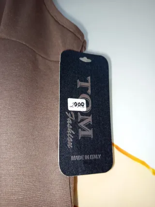 Vestido marrón con volante talla única