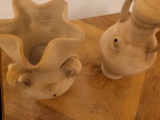 3 piezas botijo artesanal barro, se venden juntos