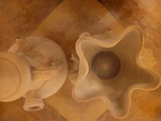 3 piezas botijo artesanal barro, se venden juntos