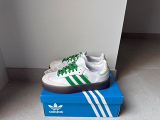 Adidas Samba Talla 38 Verde/Blanco