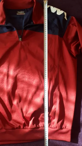 Chaqueta Kappa Media Cremallera Roja y Azul