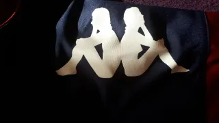 Chaqueta Kappa Media Cremallera Roja y Azul