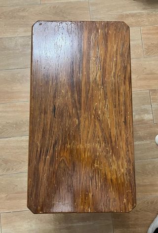 Mesa Auxiliar Vintage Tallada Madera