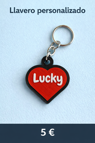 Llavero personalizado corazón