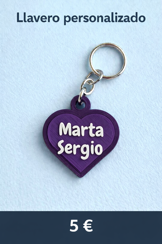 Llavero personalizado corazón