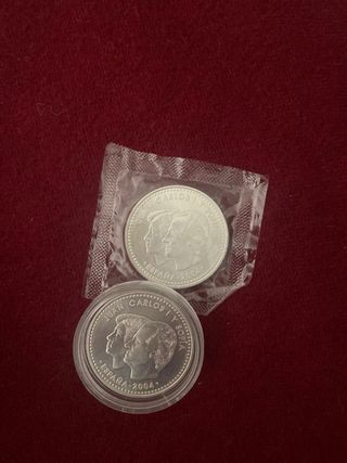 2 Monedas 12€ Plata VCentenario Isabel la Católica