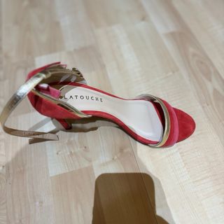 Sandalias Latouche Talla 40 Rojas y Doradas