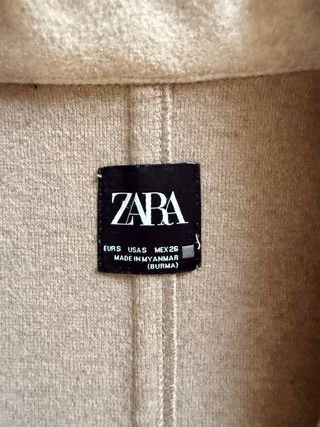 Abrigo largo Zara camel beige