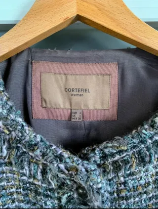 Cortefiel Talla L - Abrigo Largo Gris