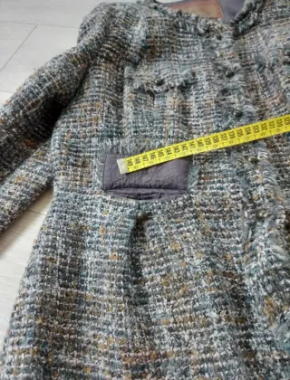 Cortefiel Talla L - Abrigo Largo Gris