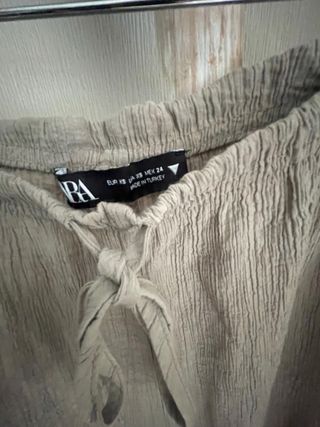 Pantalón Zara Beige/Gris Talla XS