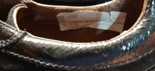 Zapatillas charol y ante negras talla 37