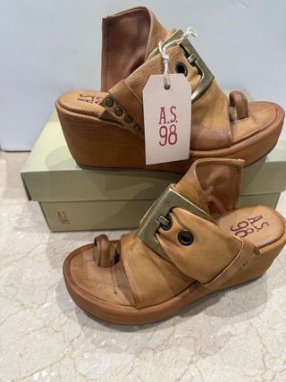 Sandalias A.S. 98 Cuero Marrón