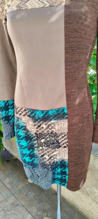 Vestido Jm Buendia patchwork multicolor