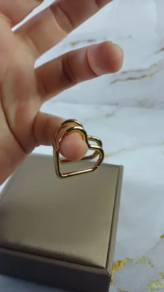 Pendientes Aro Corazón Chapado Oro 18k