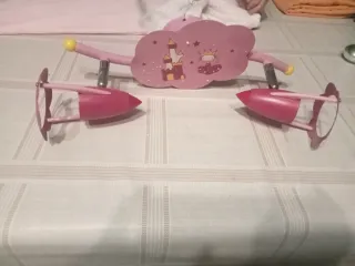 Lámparas infantiles rosas 4 y 2 focos