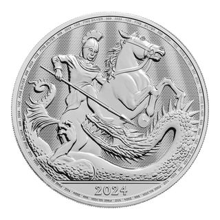Moneda Plata San Jorge Dragón 2024 UK 1oz .999
