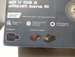 Trinquete PARKSIDE 20V con Batería y Cargador