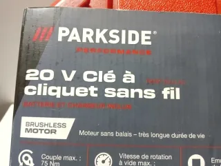 Trinquete PARKSIDE 20V con Batería y Cargador
