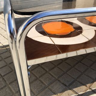 Mesa Centro ceramica Vintage Francia 1970