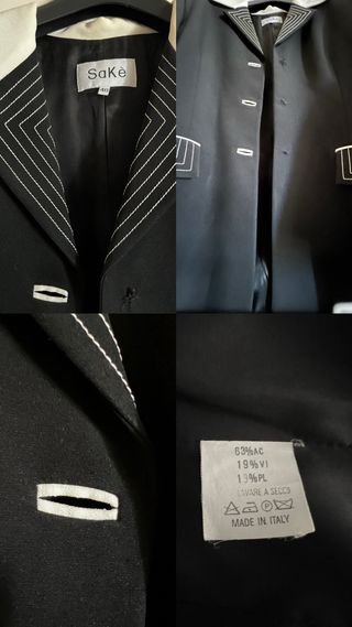 Blazer Sakè nero e bianco – Taglia 48 ITA