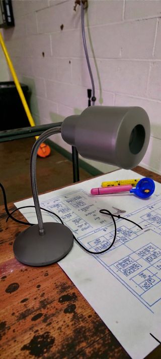 Lampada Scrivania Vintage Industriale Grigia