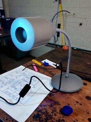 Lampada Scrivania Vintage Industriale Grigia