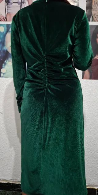 Vestido verde de terciopelo