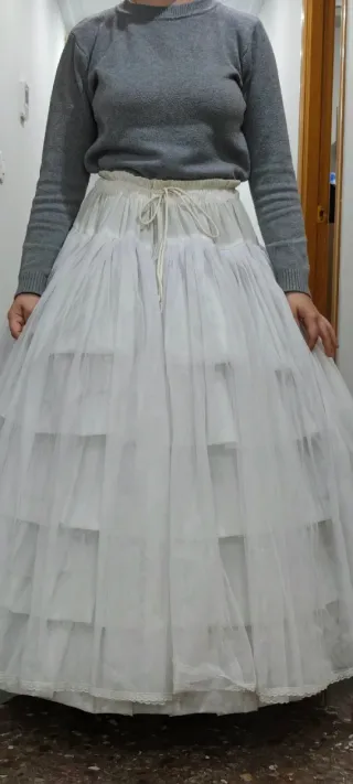 Can Can Fallera 98cm Blanco