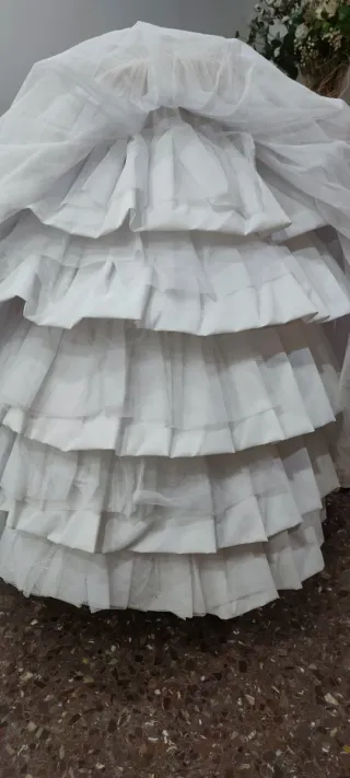 Can Can Fallera 98cm Blanco