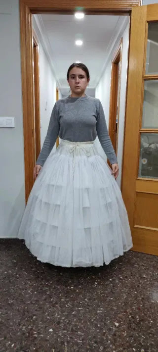 Can Can Fallera 98cm Blanco