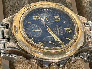 Reloj Guess Waterpro Cronógrafo Azul Dorado