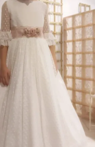 Vestido de Comunión Blanco Niña