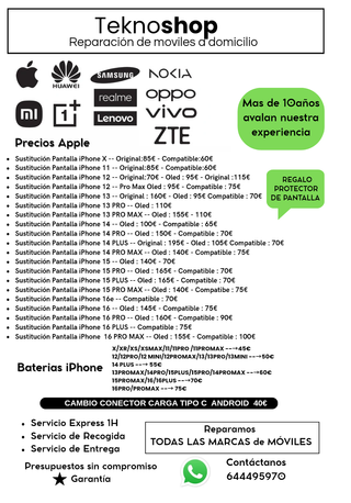 Sustitución pantalla iphone