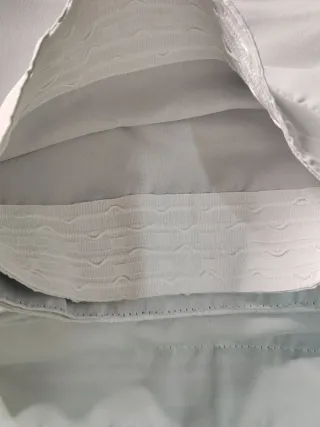 Juego 2 cortinas opacas gris y blanco