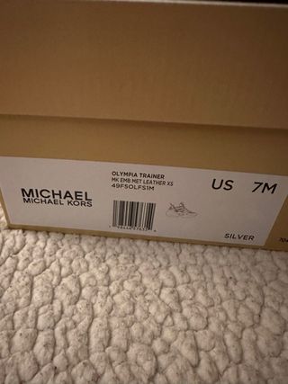 Tenis Michael Kors Plataforma Blanco y Plata