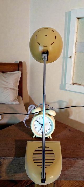 Lampada Space Age con Sveglia Vintage