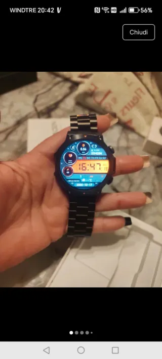 Smartwatch Nero e Argento