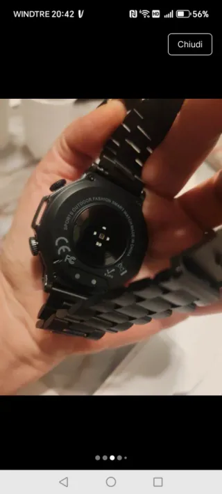 Smartwatch Nero e Argento