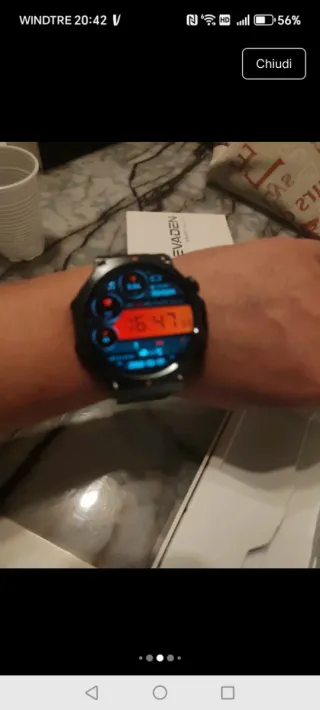 Smartwatch Nero e Argento