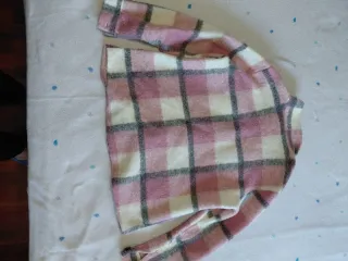 Chaqueta cuadros rosa y blanco