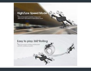 Dron plegable negro y dorado