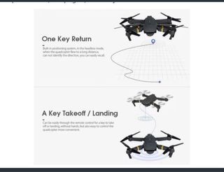 Dron plegable negro y dorado