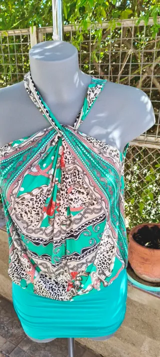 Vestido Luxurissime estampado satinado