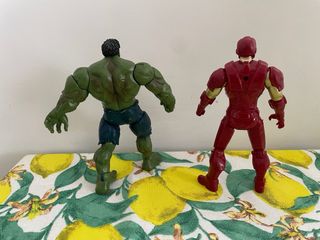 Set 2 Action Figure Marvel: Hulk & Iron Man
